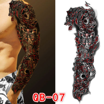 TENG แขน Tattoo รอยสักชั่วคราวสติกเกอร์สักปลอมร้อน3D ศิลปะกันน้ำ