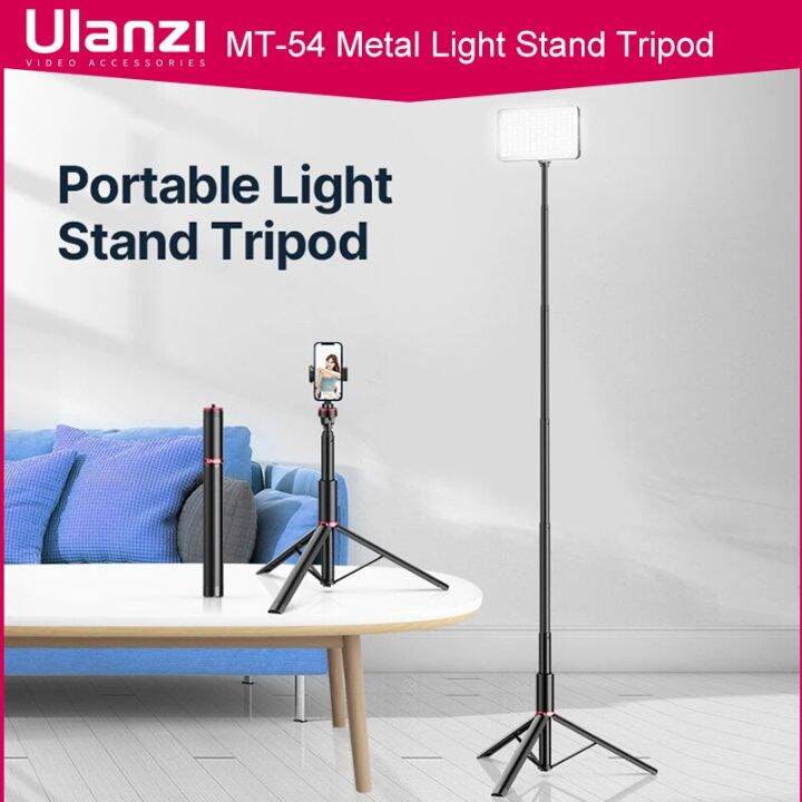 ULANZI MT54 Metal Portable Light Stand with Phone Holder Mount Tripod