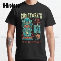 Black Lagoon Creepy Cute Creature Tiki Lounge - Hawaii Vacation Surf Monster Classic T-Shirt Xs-5Xl Unisex Digital Printing