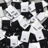 100Pcs Clothing Size Label Black White Labels for Clothes T Shirt Dress Size Label Tag XS S M L XL 2XL 3XL 4XL Labels