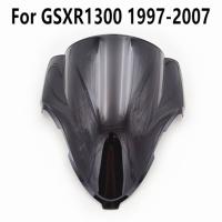 สำหรับ GSXR1300ลม Deflectore กระจกบังลมสีดำใส GSXR 1300 1997-2000-2001-2002-2003-2004-2005-2006-2007กระจกหน้ารถ