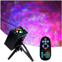 Galaxy Night Light Aurora Projector Lamp for Bedroom Star LED Ocean Wave 8 Lighting Modes with Remote Music Voice Control Tripod