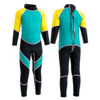 【cw】 Spot Childrens Diving Suit 2mm Boys Cotton Swimsuit Warm Long Sleeves Sun Block Surfing Submersible Girl Dive Skin