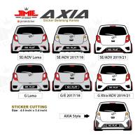 （Kvs auto parts）สติ๊กเกอร์ Kereta Perodua Axia Belakang 1ชิ้นสติกเกอร์ Warna dan No. Plat.