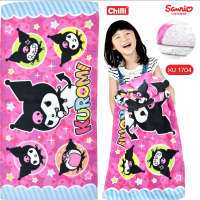 ของแท้ 100% Sanrio Towel ผ้าขนหนู ลิขสิทธิ์ Kuromi KU-1704 ขนาด 16x32 นิ้ว (เช็ดผม)