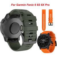 〖Bar watchband〗สายนาฬิกาซิลิโคน26มม. สายรัดข้อมือ ForFenix 6X 6 6S5X 5 5S Plus 3 3HR WatchEasyQuick Release22mm