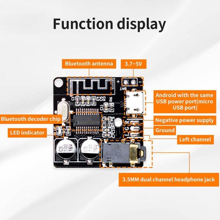 vhm-314-bluetooth-audio-receiver-board-bluetooth-5-0-mp3-lossless-decoder-board-wireless-stereo-music-module-10pcs