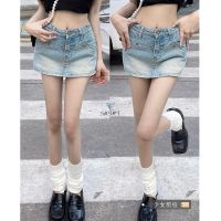 American Restoring Ancient Ways Of Tall Waist Jeans Skirts Female Summer 2022 New Spice Bag Hip Culottes Miniskirt Skirt