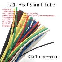 【cw】 5Meter Dia 1 6mm Shrink Tube Insulated Polyolefin 2:1 Shrinkage Ratio Wire Wrap Repair 600V Cable Sleeve ！