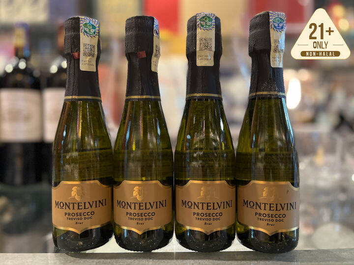 Montelvini Prosecco Treviso Brut 4 bottles x 200ml | Lazada