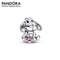 Disney Eyore sterling silver charm with pink and black enamel