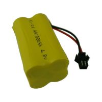 แบตเตอรี่ชาร์จ Ni-Cd AA 4.8V700mAh.(แพ๊คทรงกระบอกสี่เหลี่ยม)ขั้วปลั๊กSM.