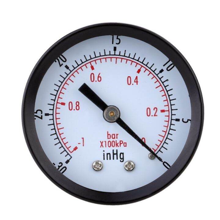 Pressure Gauge 0 30inHg 0 1 bar Mini Dial Air vacuum pressure