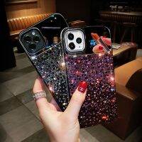 {Chaoke digital branch} กระจกเงาสุดหรูเคสโทรศัพท์ประกายเพชรการเปลี่ยนอย่างค่อยเป็นค่อยไปสำหรับ iPhone 13 12 11 Pro 13 Mini X Xr Xs Max 7 8 Plus ฝาครอบ SE2020