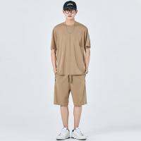 New◐❦ ชุดสูท tencel ขนาดใหญ่ L--8 ฤดูร้อนใหม่กีฬาและชุดลำลองผู้ชายเทรนด์ผ้าไหมน้ำแข็งชุดลำลอง