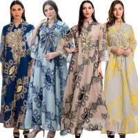 ผู้หญิงโมร็อกโกมุสลิมเลื่อม abaya ยาว Maxi ชุด Kaftan ชาติพันธุ์อิสลามดูไบอาหรับ caftan Eid ramadan jalabiya. ชุดราตรีงานกลางคืน