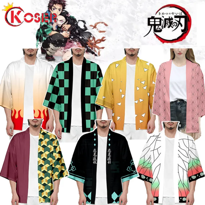 [LXYH- COSER KING] Kimetsu No Yaiba Haori Cape Anime Demon Slayer ...