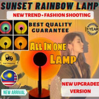 ส่งด่วนทุกวัน!! ไฟโรเซ่ โคมไฟแสงวงกลมแบบตั้งพื้น LED Rainbow Sunset Projection ปรับโคมไฟ 90° ไฟโปรเจคเตอร์ ไฟตกแต่งห้อง ฉากหลังถ่ายรูป