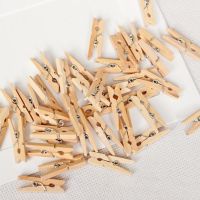 50/100/200pcs Clips Wood Photo Album Clamp DIY Picture Mini Clothespin Home Laundry Clothes Pin Wall Hanging Peg Clip