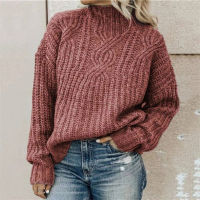 2021Sweater women royal blue S-5XL plus size loose turtleneck 2020 autumn winter new fashion pullover knitted sweater feminina JD914