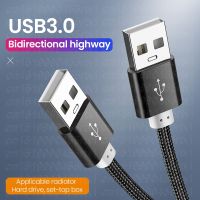 USB ต่อ USB สายต่อขยายสำหรับกล่องทีวี SSD ฮาร์ดดิสก์หม้อน้ำพีซีกล้องแล็ปท็อป USB สายเคเบิลชายเปลี่ยนเป็น USB เพศผู้2.0สายต่อไฟ