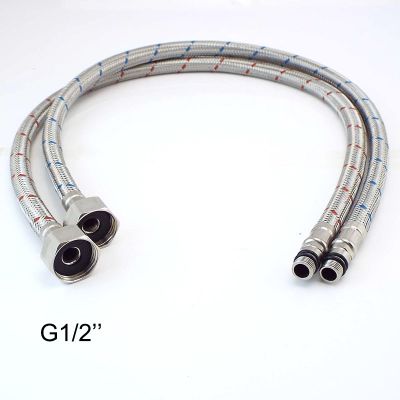 G1/2 M10x1 304 Stainless Steel Braided MIX cold hot water Hose Kitchen bathroom Faucet tube flexible plumbing braided rubber a1