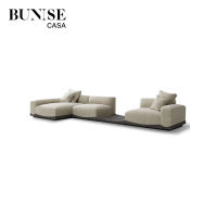 BUNISE CASA JOSS Oak Belgian Blend Fabric Upholstered Sofa BU0983[Imported from Italy]