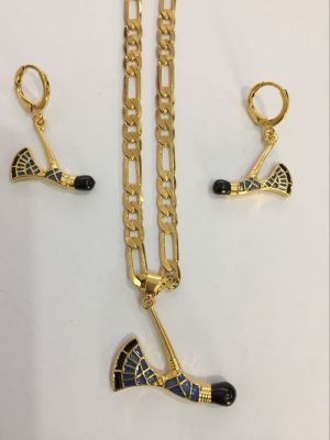 PNG แอฟริกาโรแมนติกขวานชุดทองน่ารักกระเป๋าสร้อยคอวางหูแหวนต่างหูชุดเครื่องประดับสำหรับผู้หญิงแต่งงาน Bijoux ของขวัญ
