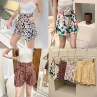 กางเกงขาสั้นเอวสูง Floralshorts-Taya fabrique