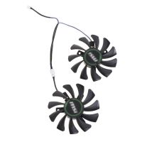 2Pcs 75MM HA8010H12F-Z VGA Fan for MSI GeForce GTX 1650 SUPER VENTUS XS Graphics Card Cooling Fan 2Pin 12V 0.5A Graphics Cards