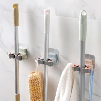 Wall Hook Adhesive Mounted Plastic Strong Mop Holder Brush Broom Hanger Kitchen Bathroom Accessories Organizer Picture Hangers Hooks