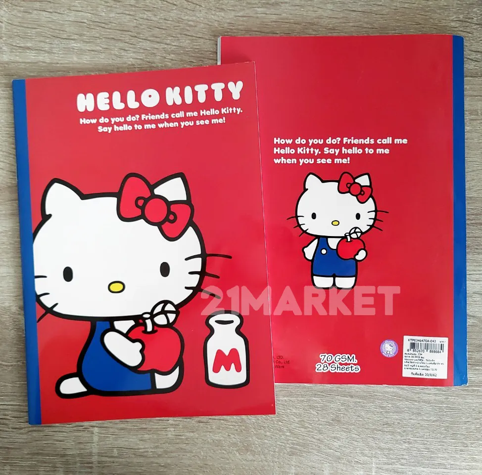 สมุดปกอ่อน สมุดโน๊ต Sanrio Hello Kitty เฮโล คิตตี้ ลายลิขสิทธิ์แท้ สมุดโน๊ตลายการ์ตูน  น่ารัก ขนาด18.5X26 ซม. (28 Sheets) | Lazada.Co.Th