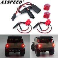 AXSPEED สปอตไลท์ไฟท้ายหลัง2ชิ้นสำหรับนักสู้ SCX24ตามแนวแกน AXI00005ด้านการตกแต่งไฟท้ายรถยนต์1/4ตีนตะขาบ RC