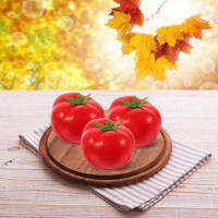 Mlinstudio 4pcs มะเขือเทศเทียม Lifelike Tomato Foam Foam Foam การตกแต่งมะเขือเทศผักเทียม