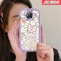 JIUMOO เคส Xiaomi Poco F2 Pro Redmi K30 Pro เคสซูมได้ลายหมีน่ารักเคสนิ่มกันรอยขีดข่วนเคสโทรศัพท์โปร่งใสฝาครอบป้องกันเลนส์กล้องถ่ายรูปซิลิกาเจล TPU