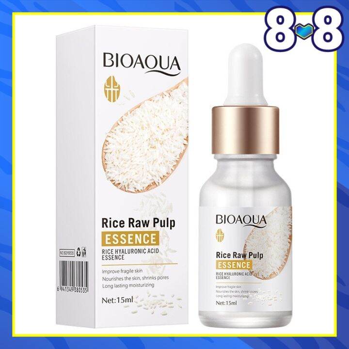 Bioaqua Rice Raw Pulp Essence White Rice Hyaluronic Acid Essence Serum