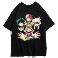 My Hero Academia เสื้อฮู้ดมิโดริยะอิซุคุ Bakugou All For One อนิเมะเสื้อยืดฮาราจูกุกราฟิกการ์ตูนอนิเมะฮิปฮอปขนาดเสื้อยืดสำหรับผู้ชาย6XL 5XL