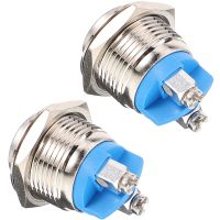✵▼❏ 2 Pcs Door Bell Button Doorbell Accessory Part Power Switch Ringer Chime Round Metal