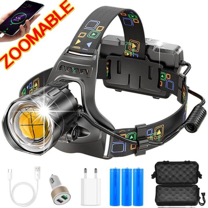 powerful-xhp100-led-headlamp-zoomable-usb-rechargeable-headlight-waterproof-output-18650-head-torch-fishing-flashlight-camping