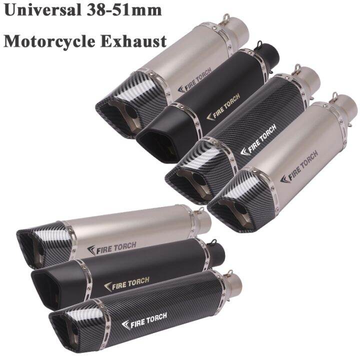 Universal Motorcycle TORCH Exhaust Pipe Escape Motocross For z900 MT03