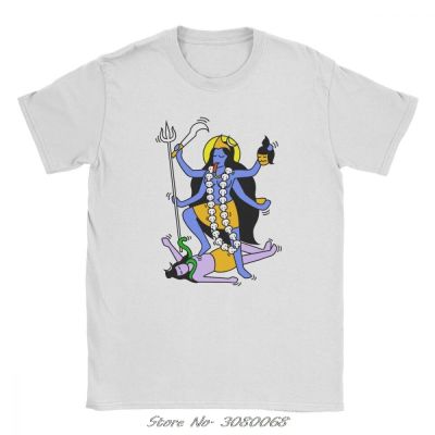 Shiva Kali Indian Style T Shirts Men Clothes Unique T-Shirts O-Neck 100% Cotton Tees Streetwear