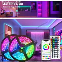 30m Smart LED Strip Lights RGB SMD5050 Neon Lights Sync to Music Bluetooth Remote LED Lights for Room Christmas Lights Decration