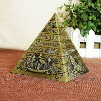 B1 Egyptian Metal Pharaoh Khufu Pyramids Figurine Pyramid Building Statue Miniatures Home Office Desktop Decor Gift Souvenir