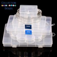 Transparent Plastic Compartment Adjustable Grids Box Jewelry Earring Beads Storage Box Holder Case Display Organizer Container