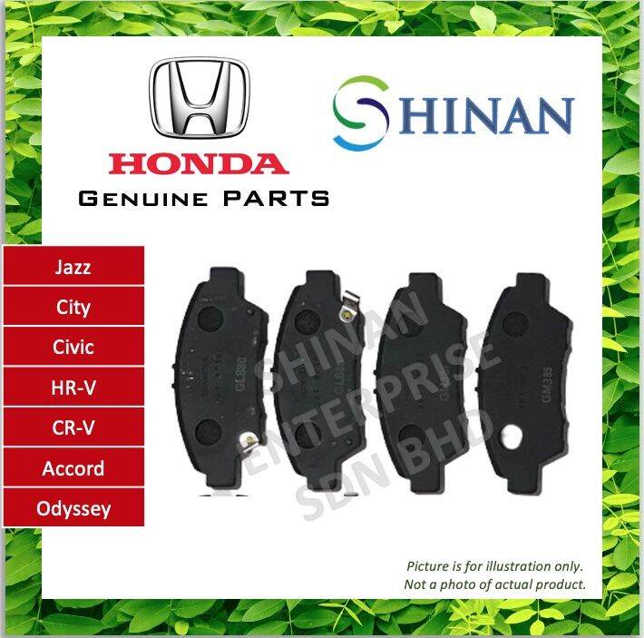 Rear Brake Disc Pad Set Honda Jazz, City, Civic, HRV, CRV, Accord