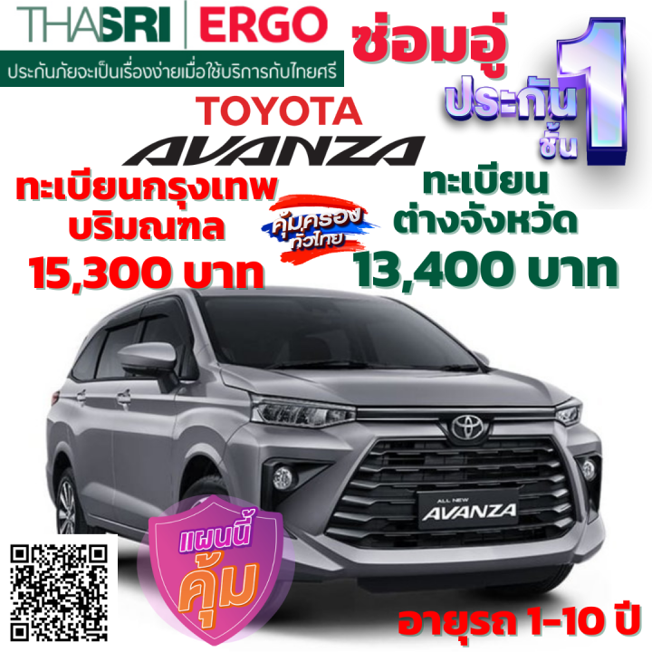 ประกันภัยรถยนต์ชั้น-1-ซ่อมอู่-สำหรับรถ-toyota-avanza-เบี้ยเริ่มต้น-13-400-คุ้มค่า-ความคุ้มครองสูง-จากไทยศรีประกันภัย