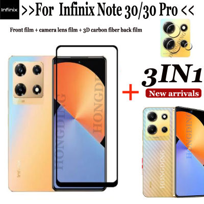 3in1สำหรับ Infinix Note 12 G96ฟิล์มกระจกนิรภัย Note 12 G96กระจกนิรภัย Infinix Note 12ฟิล์มเลนส์ + ฟิล์มด้านหลัง