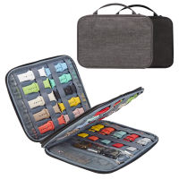 Watch Organizer Case Multifunction Portable Travel for Strap Band Carrying Case Storage Bag Pouch Gray Black AB New