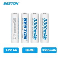 ของแท้!! ถ่านชาร์จ Beston AA3300 mAh 1.2V Ni-MH จำนวน 4 ก้อน ฟรีกล่องใส่ถ่าน คุณภาพสูง ราคาถูก