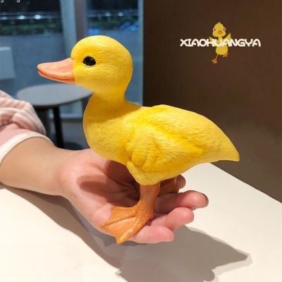 Children toys simulation poultry farm animal model to large yellow duck hare cognitive present private